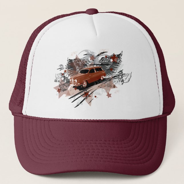 De Camionero Saab 95 va al gorra del cielo (Anverso)
