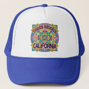 De Camionero Santa Mónica CALIFORNIA Feliz Gorra