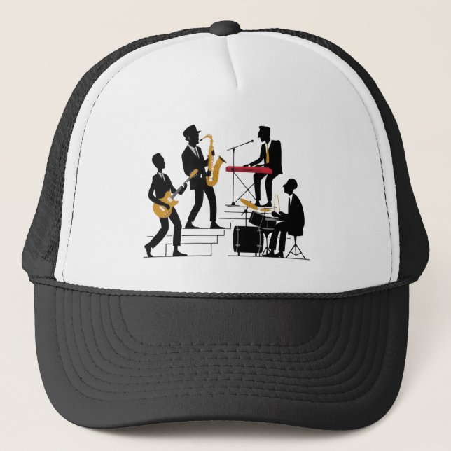 De Camionero Silhouette Music Band Gorra (Anverso)