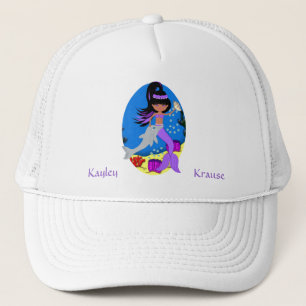 De Camionero Sirena púrpura con el gorra del delfín