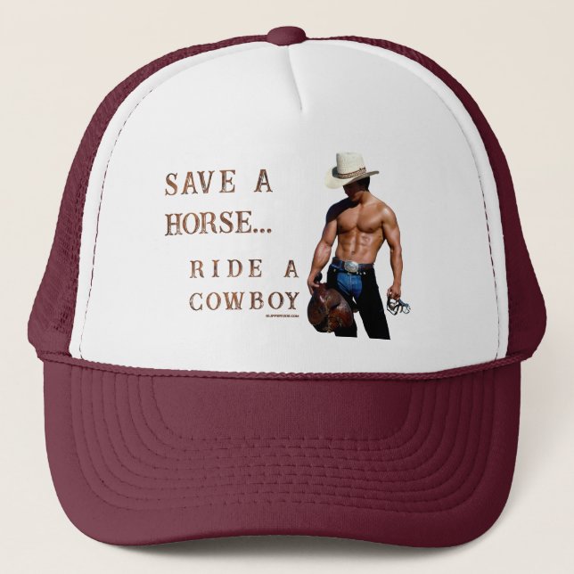 De Camionero SlipperyJoe's save horse montar paja cowboy gorra  (Anverso)