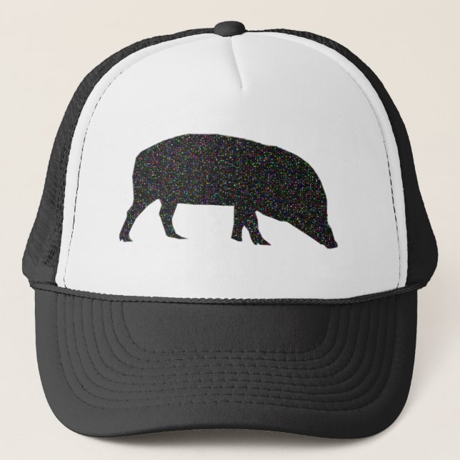 De Camionero Sparkly Pig Gorra (Anverso)
