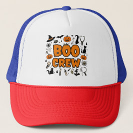 De Camionero Spooky Boo Crew Gorra - Halloween Party Accesorio