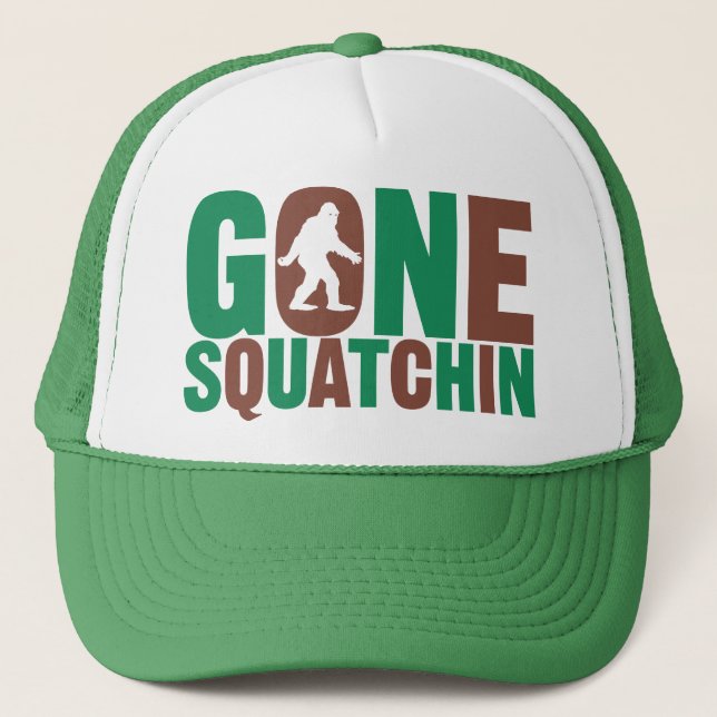 De Camionero Squatchin ido Camo pone letras al gorra (Anverso)