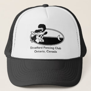 De Camionero Stratford que cerca el gorra del club