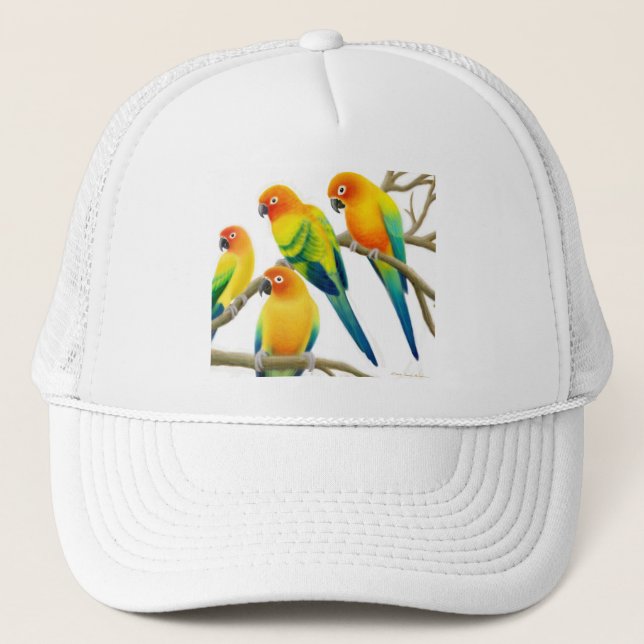 De Camionero Sun Conure repite mecánicamente el gorra (Anverso)