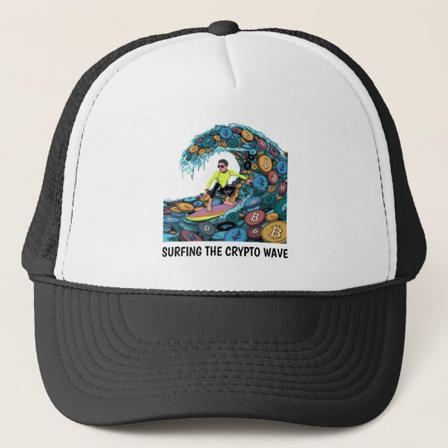 De Camionero Surfing Crypto Gorra (Anverso)