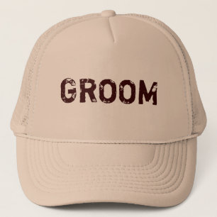 De Camionero Tema natural marrón Groom gorra