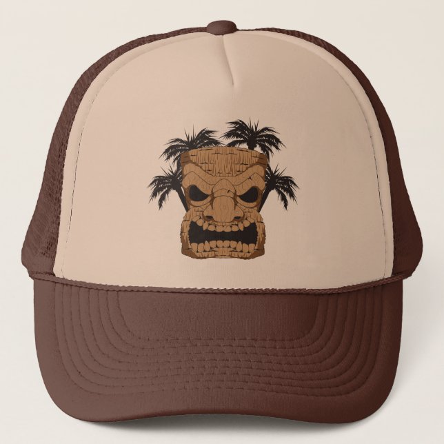 De Camionero Tiki travieso que talla el gorra (Anverso)