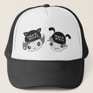 De Camionero Ultra Kawaii - gorra blanco y negro del logotipo