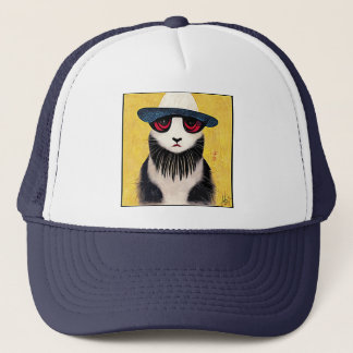 De Camionero Un gato con un gorra 04