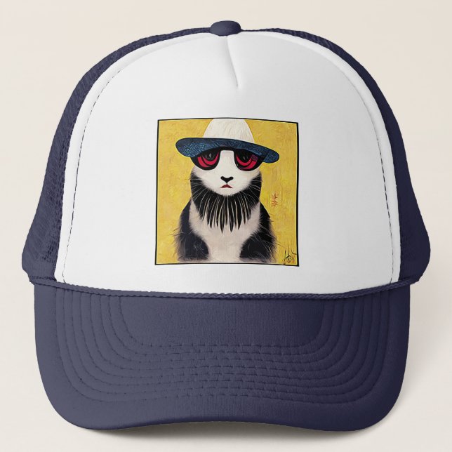 De Camionero Un gato con un gorra 04 (Anverso)