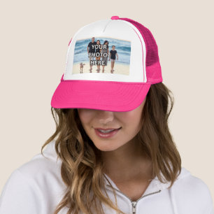 De Camionero 💗¡USA! Gorra Trucker Rosa Personalizada con Foto