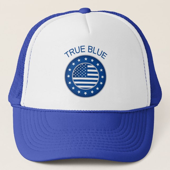 De Camionero Verdadero Gorra demócrata azul (Anverso)