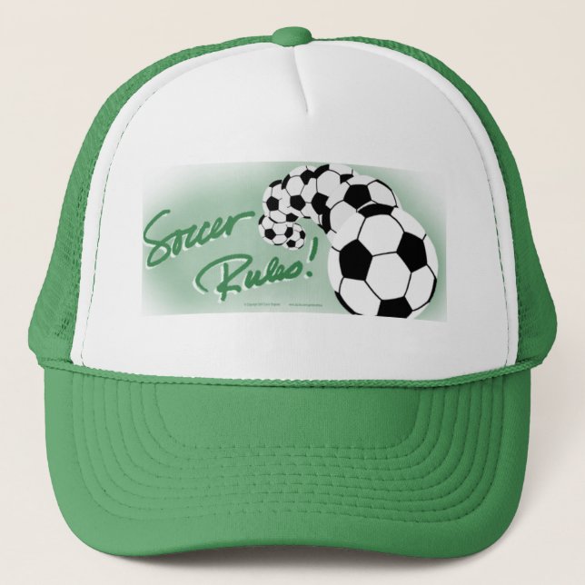 De Camionero Verde del GORRA del FÚTBOL (Anverso)