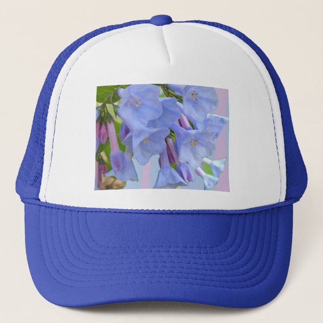 De Camionero Virginia Bluebells Wildflower Gorra (Anverso)