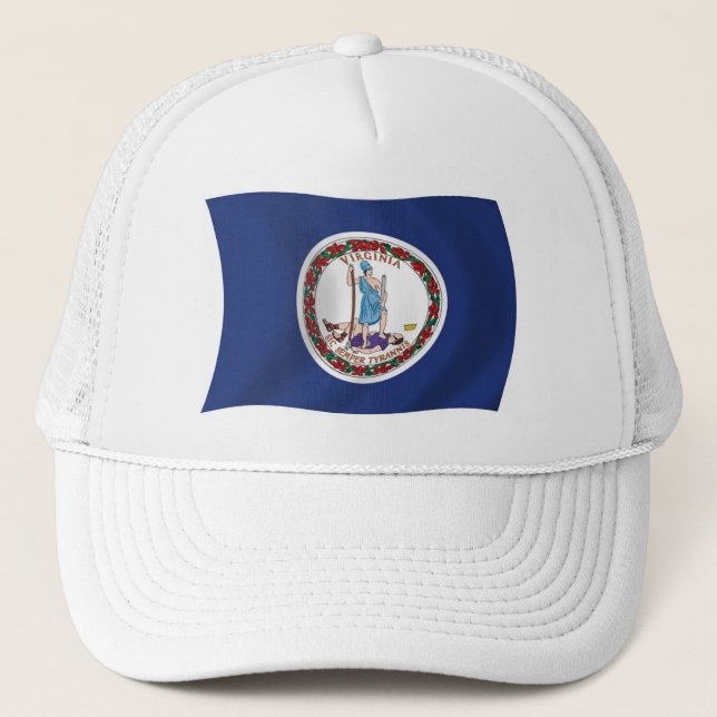 De Camionero Virginia Flag Gorra (Anverso)