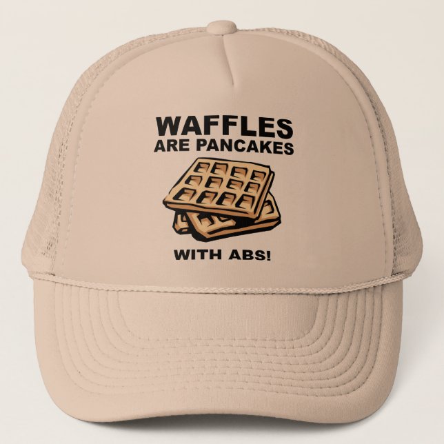 De Camionero Waffles Panqueques Con Abs Gorra Divertida (Anverso)