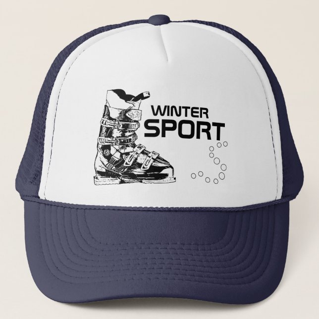 De Camionero Winter Sport Ski Boot Black Gorra (Anverso)