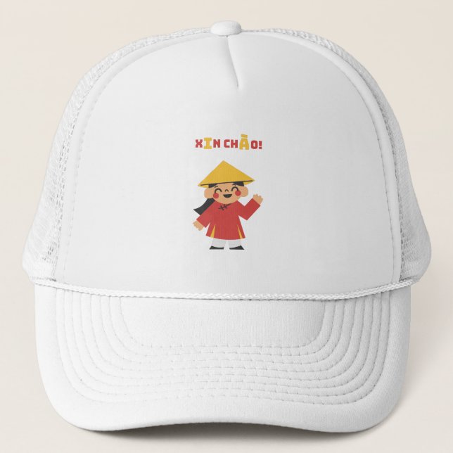 De Camionero "‘Xin Chào!’ Gorra vietnamita - Regalo cultural" (Anverso)