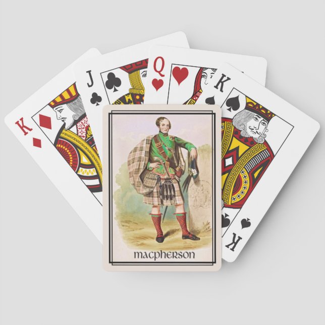 De Cartas Baraja Clásica Clan MacPherson Escocia (Reverso)