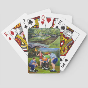 De Cartas Baraja con escenas pintadas a mano del golf