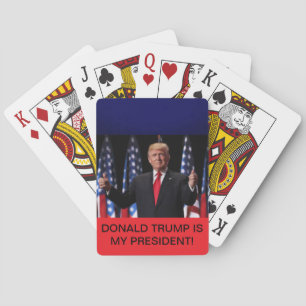 De Cartas Donald Trump es mi presidente en una baraja