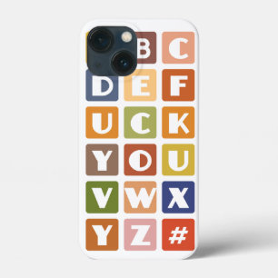 Para iPhone 13 Mini Alfabetos traviesos Blackberry funda audaz