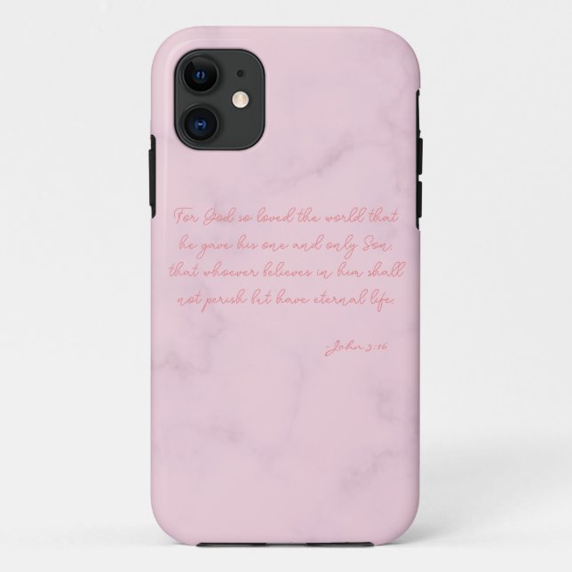 De Case-Mate Para iPhone Belleza Divina: Funda Cristiana Rosa Pastel (Reverso)