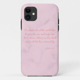 Para iPhone 11 Belleza Divina: Funda Cristiana Rosa Pastel Avergo