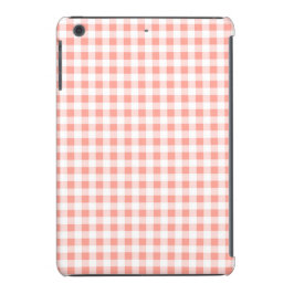Coral Gingham Check iPad Mini funda