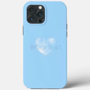 Para iPhone 13 Pro Max Corazón Vintage 1 - Hermoso Funda Azul Vintage