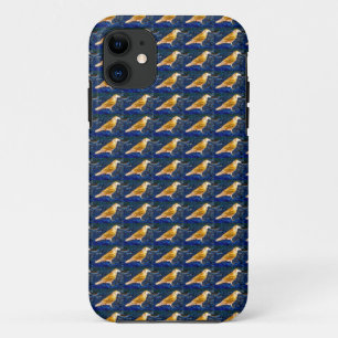 Para iPhone 11 cuervo marrón sobre funda negro