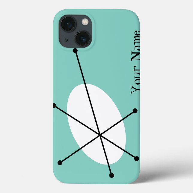 De Case-Mate Para iPhone Dazzle Blue 'Your Name' iPad Mini funda (Reverso)