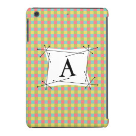 Dazzle Check 'Monograma' iPad Mini funda vertical