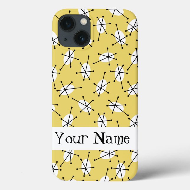 De Case-Mate Para iPhone Dazzle Multi Yellow 'Name' iPad mini funda (Reverso)