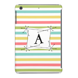 Para iPhone 13 Dazzle Stripe Classic 'Monograma' iPad Mini funda