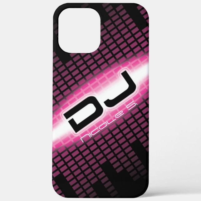 De Case-Mate Para iPhone DJ Modern Pink Funda (Diagonal) (Reverso )