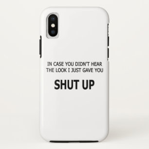 Para iPhone X En el Funda no oíste