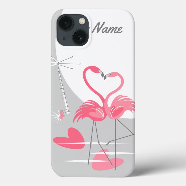 De Case-Mate Para iPhone Flamingo Love Moon Name IPad Mini funda vertical (Reverso)