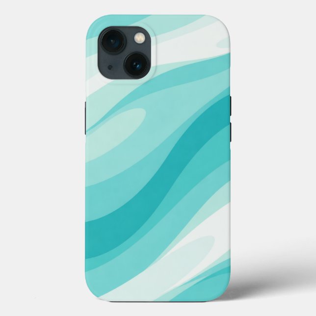 De Case-Mate Para iPhone Funda abstracta Aqua Wave (Reverso )