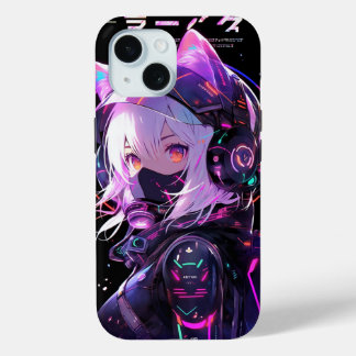 Para iPhone 15 Funda Anime Premium iPhone® | Anime Chica SciFi