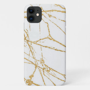 Para iPhone 11 funda blanco dorado moderno Mate Barely There