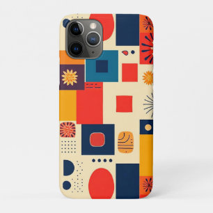 Para iPhone 11 Pro Funda diaria con patrón geométrico colorido