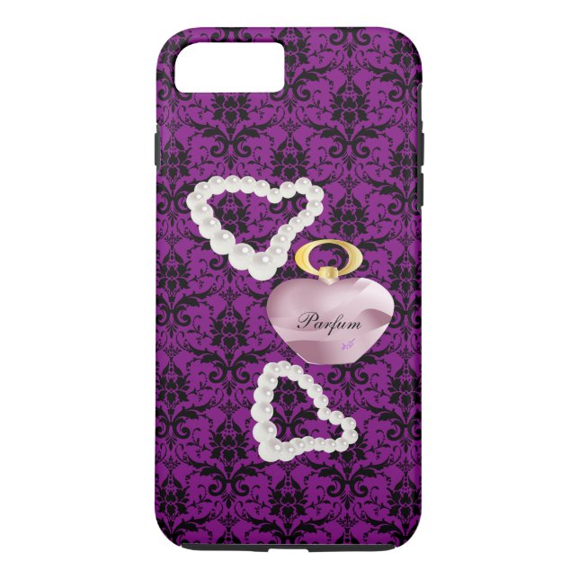 De Case-Mate Para iPhone Funda duro Parfum & Pearls Plum Damask iPhone7Plus (Reverso)