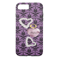 Funda duro Parfum&Pearls Purple Damask iPhone7Plus