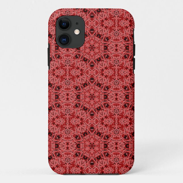 De Case-Mate Para iPhone funda hexagram rojo (Reverso)