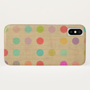 Para iPhone X Funda lunares turquesa beige crema