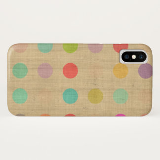 Para iPhone X Funda lunares turquesa beige crema