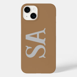 Para iPhone 14 De Case-Mate Funda moderno negro inicial mínimo contemporáneo-M